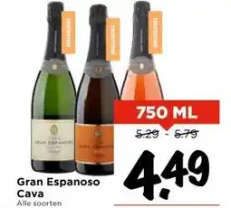 Vomar Voordeelmarkt Gran Espanoso Cava aanbieding