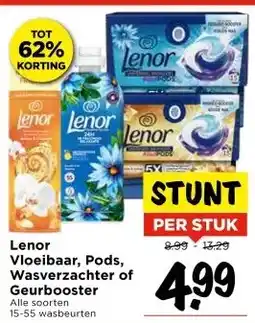 Vomar Voordeelmarkt Lenor Vloeibaar, Pods, Wasverzachter of Geurbooster aanbieding