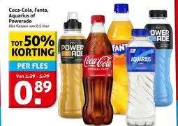 Hoogvliet Coca-Cola, Fanta, Aquarius of Powerade aanbieding