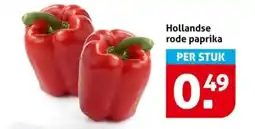 Hoogvliet Hollandse rode paprika aanbieding