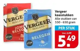 Hoogvliet Vergeer kaasstukken aanbieding