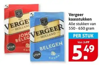 Hoogvliet Vergeer kaasstukken aanbieding