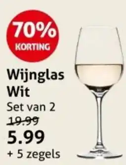 Hoogvliet Wijnglas Wit aanbieding
