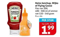 Hoogvliet Heinz ketchup, Wijko of Flying Goose aanbieding