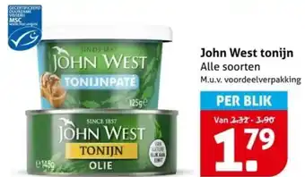 Hoogvliet John West tonijn aanbieding