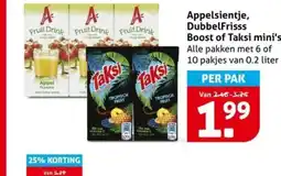 Hoogvliet Appelsientje, DubbelFrisss Boost of Taksi mini's aanbieding