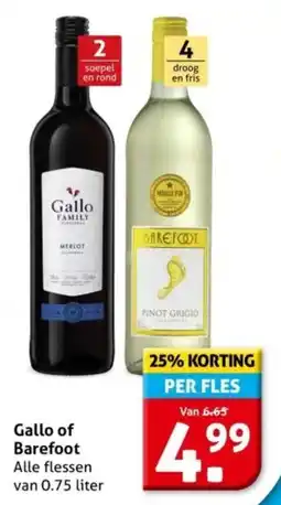Hoogvliet Gallo of Barefoot aanbieding