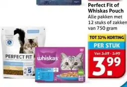 Hoogvliet Perfect Fit of Whiskas Pouch aanbieding