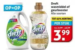 Hoogvliet Dreft wasmiddel of geurbooster aanbieding