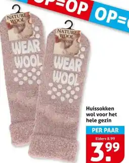 Hoogvliet Huissokken wol voor het hele gezin aanbieding