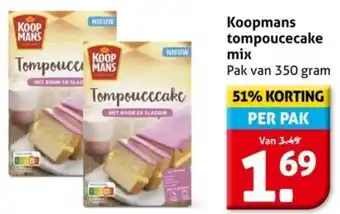 Hoogvliet Koopmans tompoucecake mix aanbieding