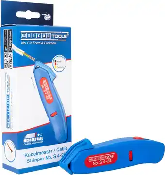 Amazon WEICON TOOLS S 4-28, Kabelmes voor kabels van 4-28 mm, met intrekbaar haakmes, Made in Germany aanbieding