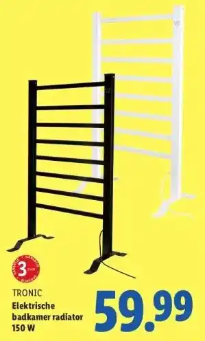 Lidl Elektrische badkamer radiator 150 W aanbieding