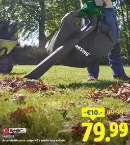 Lidl Accu-bladblazer en -zuiger 40 V zonder accu en lader aanbieding