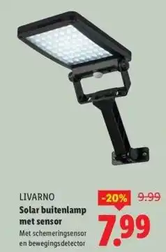Lidl Solar buitenlamp met sensor aanbieding
