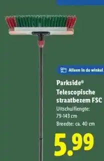 Lidl Telescopische straatbezem FSC aanbieding