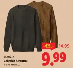 Lidl Gebreide herentrui aanbieding