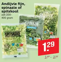 Coop Andijvie fijn, spinazie of spitskool aanbieding