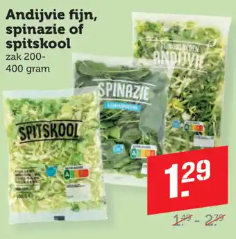 Coop Andijvie fijn, spinazie of spitskool aanbieding