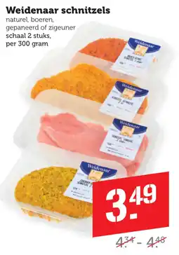 Coop Weidenaar schnitzels aanbieding