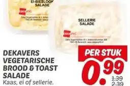 Dekamarkt DEKAVERS VEGETARISCHE BROOD & TOAST SALADE aanbieding