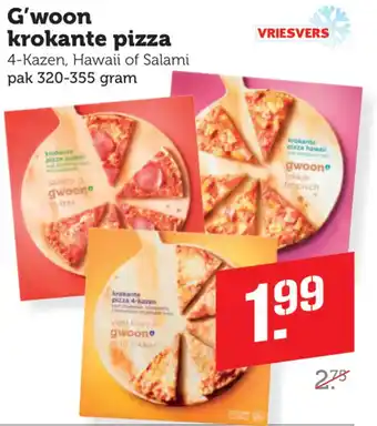 Coop G'woon krokante pizza aanbieding