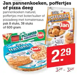 Coop Jan pannenkoeken, poffertjes of pizza deeg aanbieding