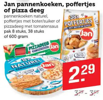 Coop Jan pannenkoeken, poffertjes of pizza deeg aanbieding
