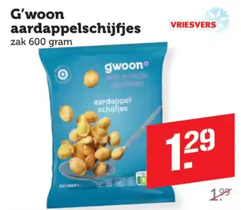 Coop G'woon aardappelschijfjes aanbieding