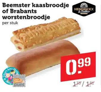 Coop Beemster kaasbroodje of Brabants worstenbroodje aanbieding