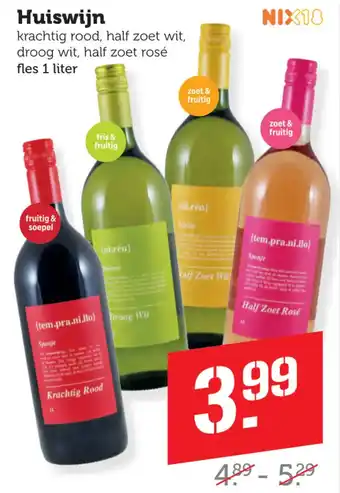 Coop Huiswijn aanbieding