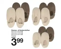Zeeman Dames of kindersloffen aanbieding