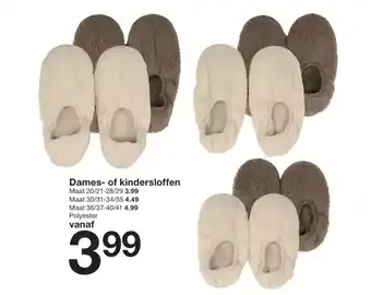 Zeeman Dames of kindersloffen aanbieding