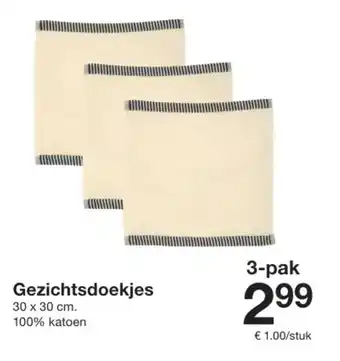 Zeeman Gezichtsdoekjes aanbieding
