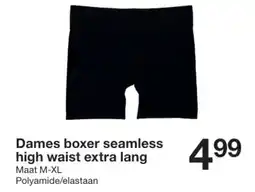 Zeeman Dames boxer seamless high waist extra lang aanbieding