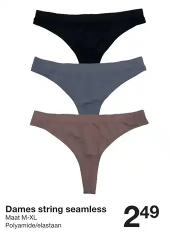 Zeeman Dames string seamless aanbieding