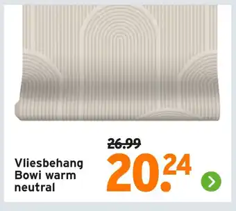 GAMMA Vliesbehang Bowi warm neutral aanbieding