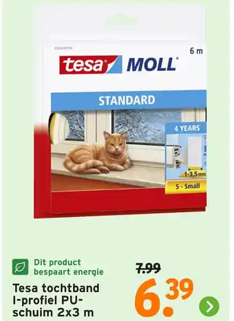 GAMMA Tesa tochtband I profiel PU schuim aanbieding