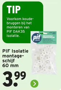 GAMMA PIF Isolatie montage schijf aanbieding