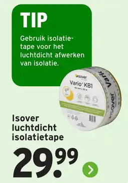 GAMMA Isover luchtdicht isolatietape aanbieding