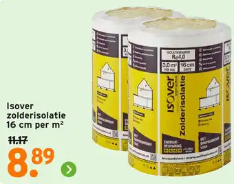 GAMMA Isover zolderisolatie per m² aanbieding