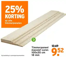 GAMMA Timmerpaneel massief vuren aanbieding