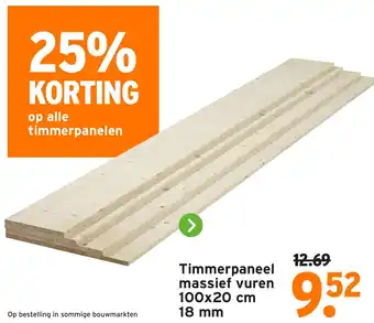 GAMMA Timmerpaneel massief vuren aanbieding