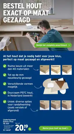 GAMMA Underlayment Elliots Pine aanbieding