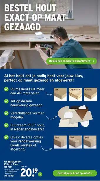 GAMMA Underlayment Elliots Pine aanbieding