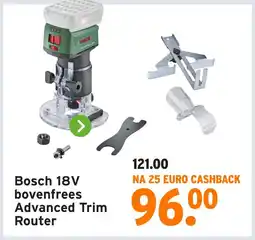 GAMMA Bosch 18V bovenfrees Advanced Trim aanbieding