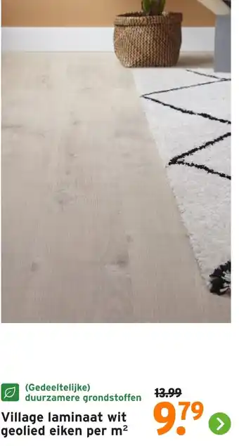 GAMMA Village laminaat wit geolied eiken aanbieding