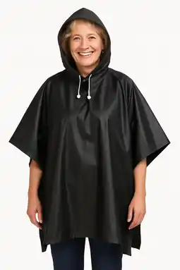 ANWB Shobaly Premium Regenponcho Zwart-One Size-Stretch Zwart aanbieding
