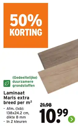 GAMMA Laminaat Maris extra breed aanbieding