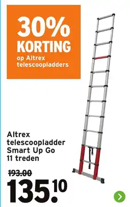 GAMMA Altrex telescoopladder Smart Up Go 11 treden aanbieding